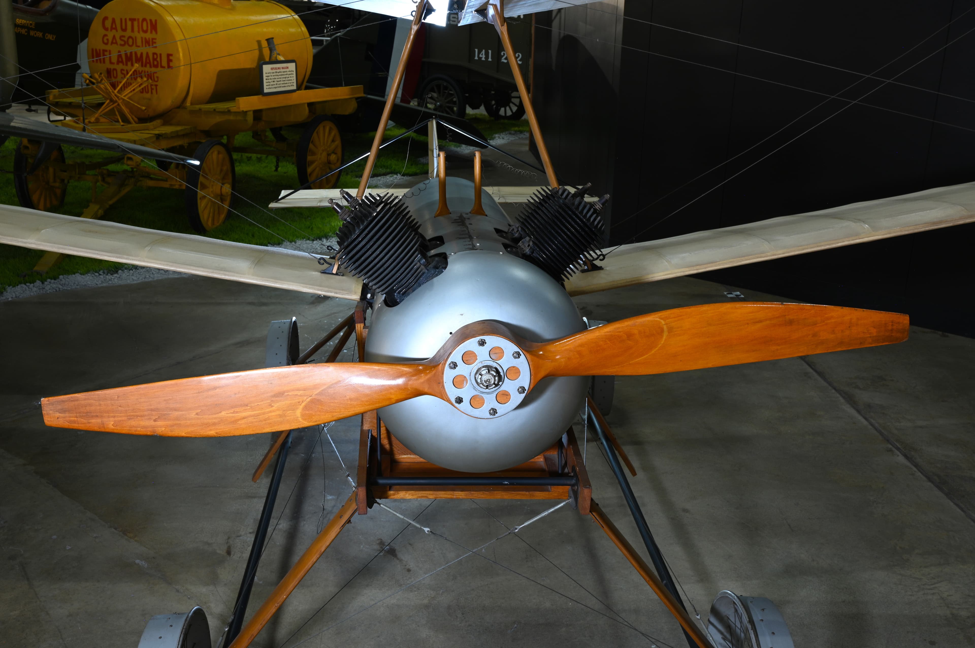 Kettering Aerial Torpedo Bug displayed at the National Museum of the United States Air Force